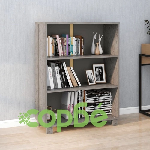 Шкаф за книги HAMAR светлосив 85x35x112 см борово дърво масив ➤ топ цена ➤ sorbe.bg