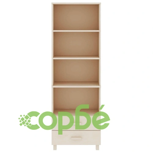 Висок шкаф HAMAR, меденокафяв, 60x35x180 см, борово дърво масив ➤ топ цена ➤ sorbe.bg