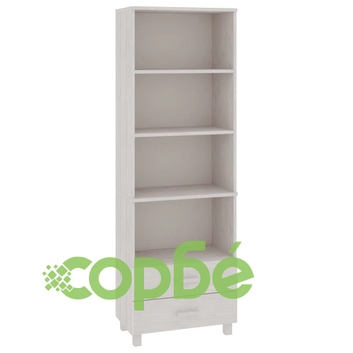 Висок шкаф HAMAR, бял, 60x35x180 см, борово дърво масив ➤ топ цена ➤ sorbe.bg