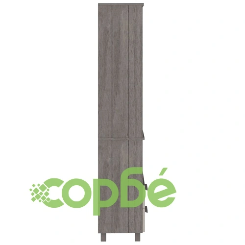 Висок шкаф HAMAR, светлосив, 60x35x180 см, борово дърво масив ➤ топ цена ➤ sorbe.bg