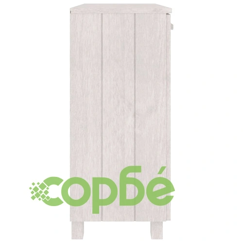 Сайдборд HAMAR, бял, 85x35x80 см, борово дърво масив ➤ топ цена ➤ sorbe.bg