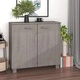 Сайдборд HAMAR, светлосив, 85x35x80 см, борово дърво масив