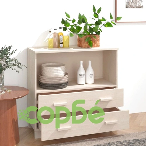 Сайдборд HAMAR, меденокафяв, 85x35x80 см, борово дърво масив ➤ топ цена ➤ sorbe.bg