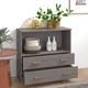 Сайдборд HAMAR, светлосив, 85x35x80 см, борово дърво масив