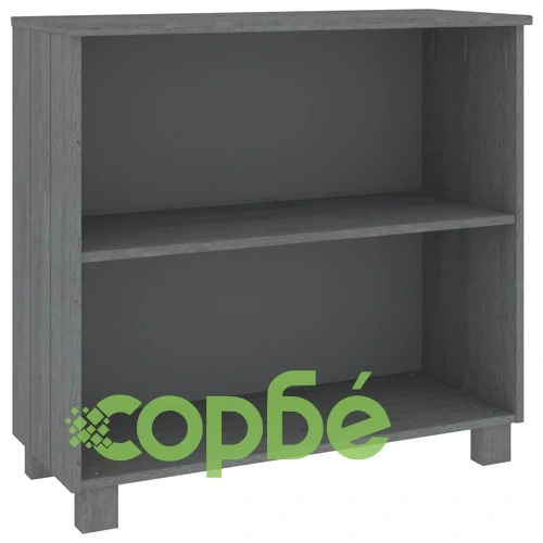 Сайдборд HAMAR, тъмносив, 85x35x80 см, борово дърво масив ➤ топ цена ➤ sorbe.bg