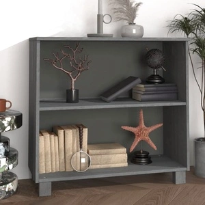 Сайдборд HAMAR, тъмносив, 85x35x80 см, борово дърво масив