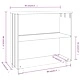 Сайдборд HAMAR, светлосив, 85x35x80 см, борово дърво масив