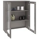 Надстройка за шкаф HAMAR светлосива 85x35x100 см бор масив