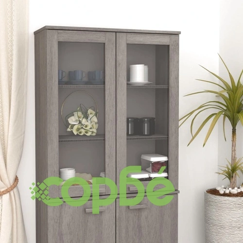Надстройка за шкаф HAMAR светлосива 85x35x100 см бор масив ➤ топ цена ➤ sorbe.bg
