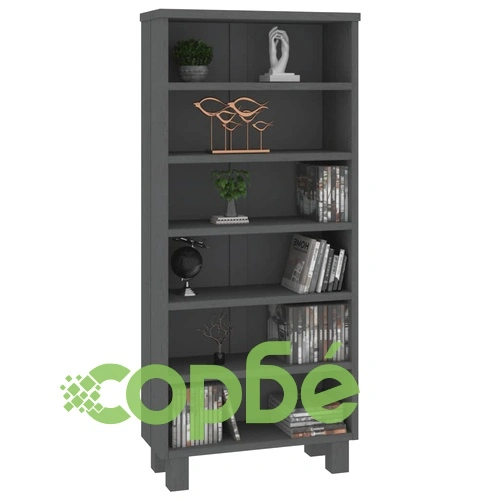 CD шкаф HAMAR, тъмносив, 45x18x100 см, бор масив ➤ топ цена ➤ sorbe.bg