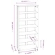 CD шкаф HAMAR, тъмносив, 45x18x100 см, бор масив