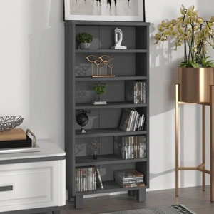 CD шкаф HAMAR, тъмносив, 45x18x100 см, бор масив