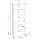 CD шкаф HAMAR, светлосив, 45x18x100 см, бор масив