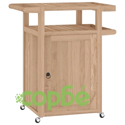 Бар количка 70x50x90 см тиково дърво масив ➤ топ цена ➤ sorbe.bg