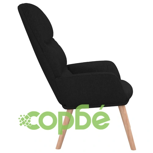 Стол за релакс, черен, текстил ➤ топ цена ➤ sorbe.bg