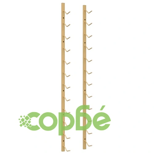 Стойка за вино за 12 бутилки, стенен монтаж, златиста, желязо ➤ топ цена ➤ sorbe.bg