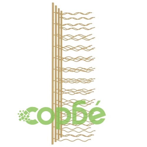 Стойки за вино за 36 бутилки стенен монтаж 2 бр златисти желязо ➤ топ цена ➤ sorbe.bg