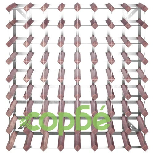 Стойка за вино за 72 бутилки, кафява, бор масив ➤ топ цена ➤ sorbe.bg