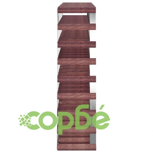 Стойка за вино за 72 бутилки, кафява, бор масив ➤ топ цена ➤ sorbe.bg