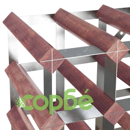 Стойка за вино за 72 бутилки, кафява, бор масив ➤ топ цена ➤ sorbe.bg