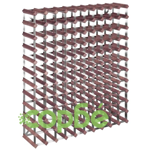 Стойка за вино за 120 бутилки, кафява, бор масив ➤ топ цена ➤ sorbe.bg