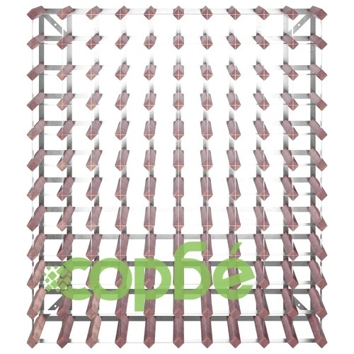 Стойка за вино за 120 бутилки, кафява, бор масив ➤ топ цена ➤ sorbe.bg