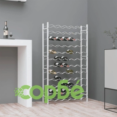Стойка за вино за 72 бутилки, бяла, метална ➤ топ цена ➤ sorbe.bg