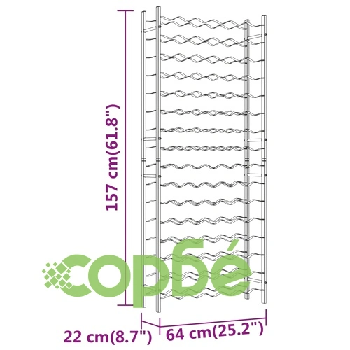 Стойка за вино за 96 бутилки, бяла, метална ➤ топ цена ➤ sorbe.bg