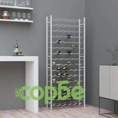 Стойка за вино за 96 бутилки, бяла, метална ➤ топ цена ➤ sorbe.bg
