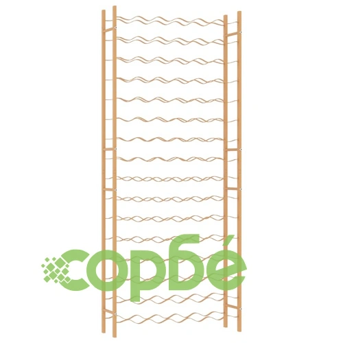 Стойка за вино за 96 бутилки, златиста, метална ➤ топ цена ➤ sorbe.bg