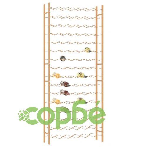 Стойка за вино за 96 бутилки, златиста, метална ➤ топ цена ➤ sorbe.bg