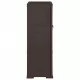 Пластмасов шкаф, 79x43x125 см, дървен дизайн, кафяв