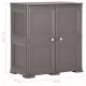 Пластмасов шкаф, 79x43x85,5 см, дървен дизайн, сив