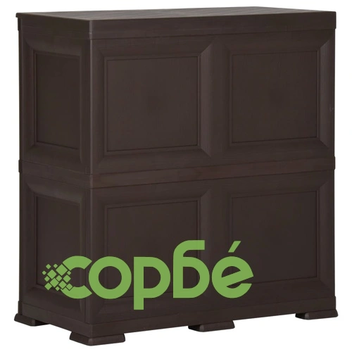Пластмасов шкаф, 79x43x85,5 см, дървен дизайн, кафяв на топ цена от sorbe.bg Пластмасов шкаф, 79x43x85,5 см, дървен дизайн, кафяв ➤ топ цена ➤ sorbe.bg