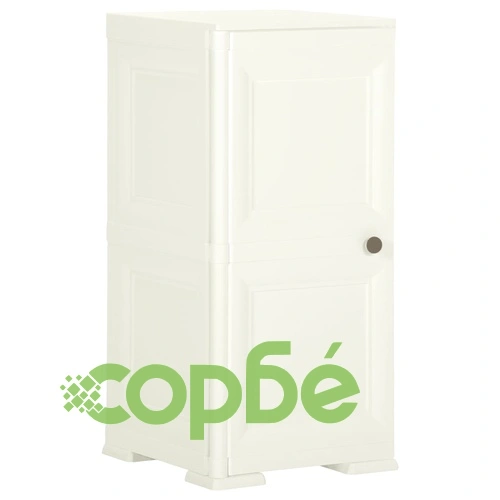 Пластмасов шкаф, 40x43x85,5 см, дървен дизайн, ванилов лед на топ цена от sorbe.bg Пластмасов шкаф, 40x43x85,5 см, дървен дизайн, ванилов лед ➤ топ цена ➤ sorbe.bg