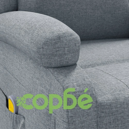 Масажен стол, светлосив, текстил ➤ топ цена ➤ sorbe.bg