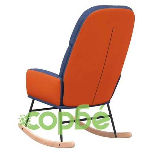 Люлеещ се стол, син, текстил ➤ топ цена ➤ sorbe.bg