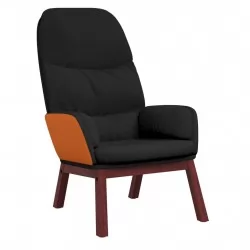 Стол за релакс, черен, текстил