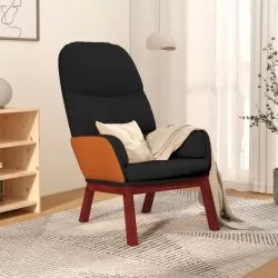 Стол за релакс, черен, текстил
