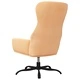 Стол за релакс, кремав, изкуствен велур