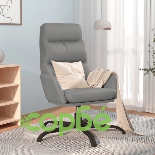 Релакс стол, сив, изкуствена кожа ➤ топ цена ➤ sorbe.bg