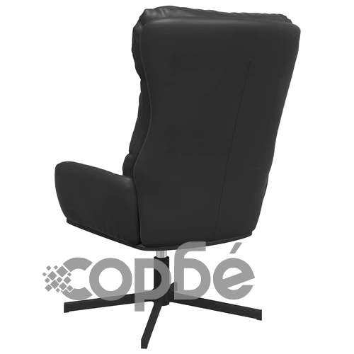 Релакс стол, черен, изкуствена кожа ➤ топ цена ➤ sorbe.bg