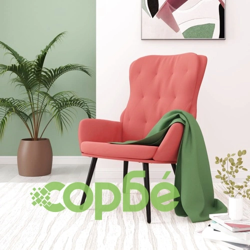 Релакс стол, розов, кадифе ➤ топ цена ➤ sorbe.bg