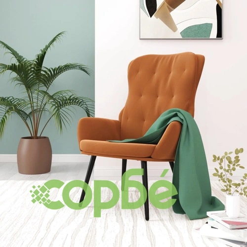 Релакс стол, кафяв, кадифе ➤ топ цена ➤ sorbe.bg