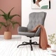 Релакс стол, антрацитно сиво, изкуствена кожа