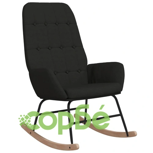 Люлеещ стол, черен, текстил ➤ топ цена ➤ sorbe.bg