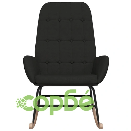 Люлеещ стол, черен, текстил ➤ топ цена ➤ sorbe.bg