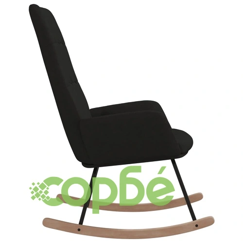 Люлеещ стол, черен, текстил ➤ топ цена ➤ sorbe.bg