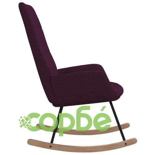 Люлеещ се стол, лилав, текстил ➤ топ цена ➤ sorbe.bg