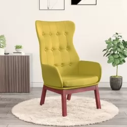 Релакс стол, светлозелен, текстил
